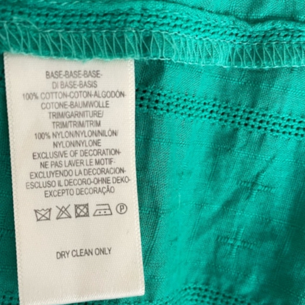 Maeve Embroidered Green Top With Lace Accents Keyhole Size US 0 UK 4 - Picture 5 of 9